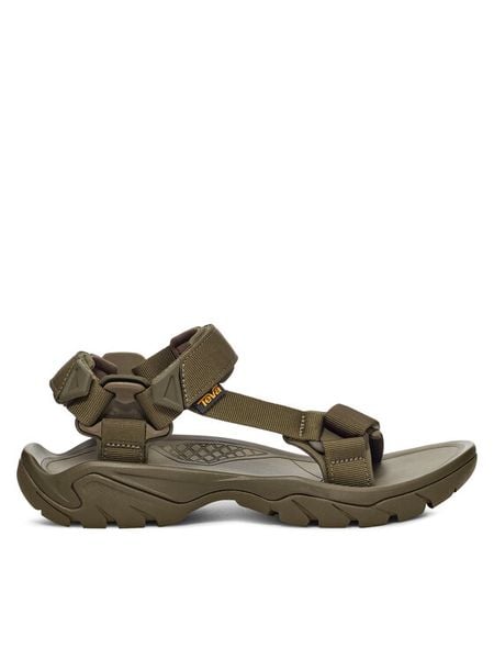 Teva Sandały Terra Fi 5 Universal 1102456 Khaki. Brązowe sandały Teva, z materiału, bez zapięcia. Za 489.99 zł.