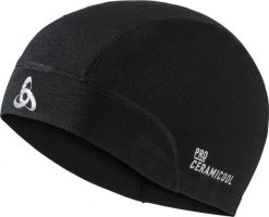 Czapka do biegania dla dorosłych Odlo Ceramicool UVP. Czarne bielizna termoaktywna ODLO, na lato, bez wzorów, z bawełny, bez ramiączek, do biegania. Za 176.87 zł.