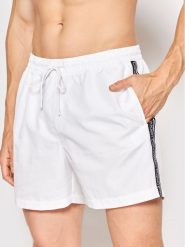 Calvin Klein Swimwear Szorty kąpielowe Medium Drawstringnos KM0KM00741 Biały Regular Fit. Białe kąpielówki Calvin Klein Swimwear, m, bez wzorów, z syntetyku. Za 269.99 zł.