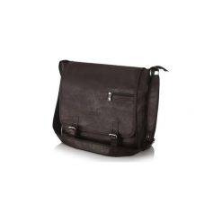 Brązowa casual torba męska na ramię Solier S12. Brązowe torby na ramię marki Solier, w paski, ze skóry ekologicznej. Za 139.00 zł.
