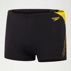 Kąpielówki męskie spodenki kąpielowe Speedo HyperBoom Splice. Czarne szorty Speedo, m, bez wzorów, sportowe. Za 129.99 zł.