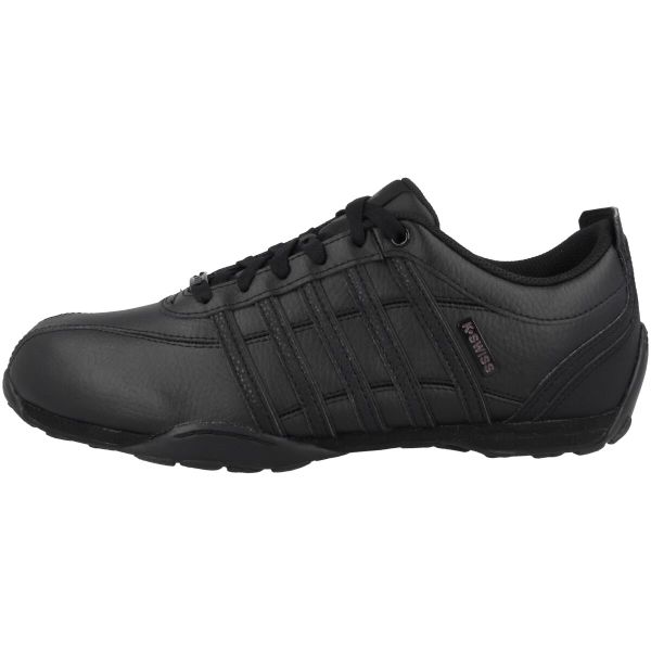 Buty sportowe męskie K-Swiss Arvee 1.5 klasyczne sneakersy ze skórzaną cholewką. Czarne sztyblety K-SWISS, bez wzorów, z materiału, bez obcasa, bez zapięcia. Za 219.00 zł.
