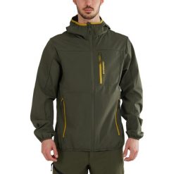Kurtka softshellowa męska Fundango Alloy Hooded Softshell. Zielone kurtki Fundango, m, bez wzorów, z poliamidu, bez kaptura. Za 459.90 zł.