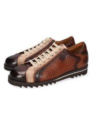 MELVIN & HAMILTON Skórzane sneakersy "Hadrian 3" w kolorze beżowo-jasnobrązowym rozmiar: 41. Brązowe buty sportowe casual Melvin & Hamilton, bez wzorów, bez zapięcia. Za 462.29 zł.