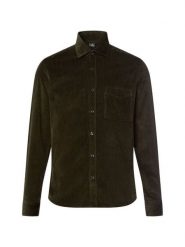 Nils Sundström Męska koszula sztruksowa Mężczyźni Regular Fit Bawełna zielony jednolity, S. Zielone koszule Nils Sundström, m, bez wzorów, z bawełny, bez kołnierzyka, bez ramiączek. Za 249.95 zł.