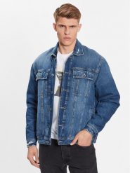 Pepe Jeans Kurtka jeansowa Young Bandana PM402673 Niebieski Regular Fit. Niebieskie kurtki Pepe Jeans, m, bez wzorów, z bawełny, bez kaptura. Za 359.99 zł.