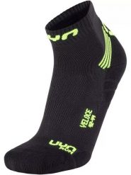 Skarpety sportowe męski Man Run Veloce Socks - czarny. Czarne skarpetki sportowe UYN, bez wzorów, z materiału. Za 74.99 zł.