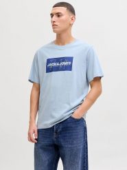 Jack & Jones Koszulka "Cole" w kolorze błękitnym rozmiar: XXL. Niebieskie bezrękawniki Jack & Jones, xxl, bez wzorów, z bawełny, bez kołnierzyka, bez ramiączek. Za 43.88 zł.
