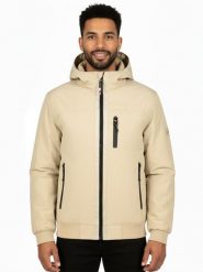 Geographical Norway Kurtka przejściowa "Bagamon" w kolorze beżowym rozmiar: XL. Brązowe kurtki Geographical Norway, xl, bez wzorów, bez kaptura. Za 154.95 zł.