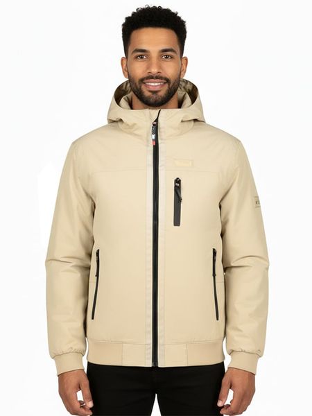 Geographical Norway Kurtka przejściowa "Bagamon" w kolorze beżowym rozmiar: XL. Brązowe kurtki Geographical Norway, xl, bez wzorów, bez kaptura. Za 154.95 zł.