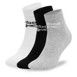 Zestaw 3 par wysokich skarpet unisex Reebok. Skarpety Reebok, bez wzorów. Za 44.99 zł.