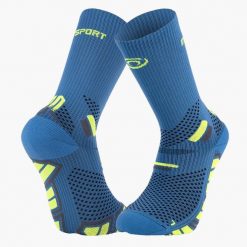 Wysokie skarpety BV Sport Ultra 2. Niebieskie skarpetki sportowe BV SPORT, bez wzorów, z materiału. Za 116.50 zł.