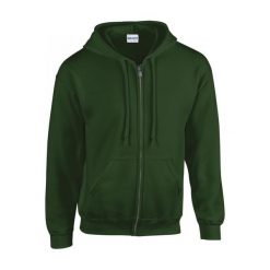 Bluza zapinana na zamek błyskawiczny Gildan Heavy Blend ®. Zielone bluzy z kapturem GILDAN, s, bez wzorów, z bawełny, z kapturem. Za 136.45 zł.