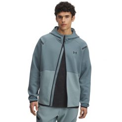Bluza z kapturem i zamkiem błyskawicznym Under Armour Unstoppable Fleece. Czarne bluzy z kapturem Under Armour, xl, bez wzorów, z dzianiny, z kapturem. Za 472.10 zł.