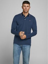 Jack&Jones Polo 12174038 Granatowy Regular Fit. Niebieskie koszulki polo Jack&Jones, m, bez wzorów, z syntetyku, bez kołnierzyka, bez ramiączek. Za 149.99 zł.