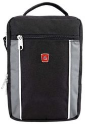 Torba na ramię Traveller z kieszenią na tablet i organizerem, dwukolorowa. Czarne torby na ramię Erima, bez wzorów, z poliesteru, na ramię, bez dodatków. Za 166.99 zł.