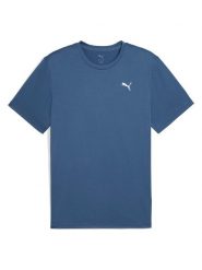 Puma Koszulka funkcyjna w kolorze niebieskim rozmiar: L. Niebieskie t-shirty sportowe Puma, bez wzorów, z materiału, bez ramiączek, outdoorowe. Za 61.02 zł.