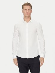 Calvin Klein Koszula K10K114299 Biały Slim Fit. Białe koszule CALVIN KLEIN, m, bez wzorów, z bawełny, bez kołnierzyka, bez ramiączek. Za 219.99 zł.