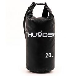 Worek plecak wodoodporny, torba wodoszczelna na kajak, SUP 20L. Czarne torby na ramię THUNDER, bez wzorów, z materiału, na ramię, bez dodatków. Za 40.00 zł.