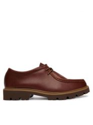 Clarks Półbuty Cleyhill Seam 26186417 Brązowy. Brązowe eleganckie półbuty Clarks, bez wzorów, ze skóry, bez obcasa, bez zapięcia. Za 519.99 zł.