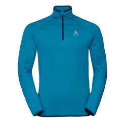 Bluza z półgolfem narciarska męska Odlo BERRA LIGHT. Niebieskie bielizna termoaktywna ODLO, m, bez wzorów, z elastanu, bez ramiączek, na golfa. Za 278.30 zł.