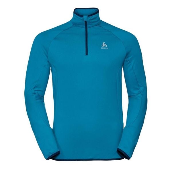 Bluza z półgolfem narciarska męska Odlo BERRA LIGHT. Niebieskie bielizna termoaktywna ODLO, m, bez wzorów, z elastanu, bez ramiączek, na golfa. Za 278.30 zł.