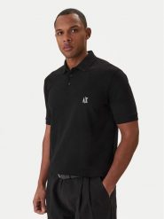 Armani Exchange Polo XM000367 AF13022 UC001 Czarny Regular Fit. Czarne koszulki polo Armani Exchange, m, bez wzorów, z bawełny, bez kołnierzyka, bez ramiączek. Za 329.99 zł.