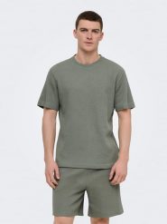ONLY & SONS Koszulka "Onstobie" w kolorze szarym rozmiar: XL. Szare bezrękawniki Only & Sons, xl, bez wzorów, z bawełny, bez kołnierzyka, bez ramiączek. Za 89.95 zł.