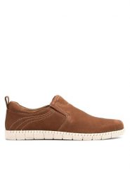 Sergio Bardi Półbuty HAVANA-34 MI07 Brązowy. Brązowe eleganckie półbuty Sergio Bardi, bez wzorów, z nubiku, bez obcasa, bez zapięcia. Za 229.99 zł.
