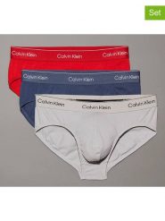 CALVIN KLEIN UNDERWEAR Slipy (3 pary) w kolorze niebieskim, czerwonym i szarym rozmiar: XL. Czerwone slipki Calvin Klein Underwear, xl, bez wzorów. Za 175.95 zł.