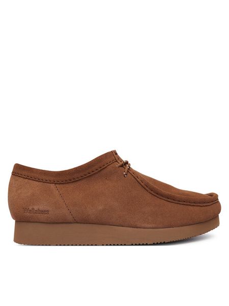 Clarks Półbuty Wallabee Lite 26327580 Brązowy. Brązowe eleganckie półbuty Clarks, bez wzorów, ze skóry, bez obcasa, bez zapięcia. Za 429.99 zł.
