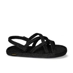 Sandały męskie Bodrum na lato. Czarne sandały Aulp, z kauczuku, z otwartym noskiem, bez zapięcia. Za 159.99 zł.