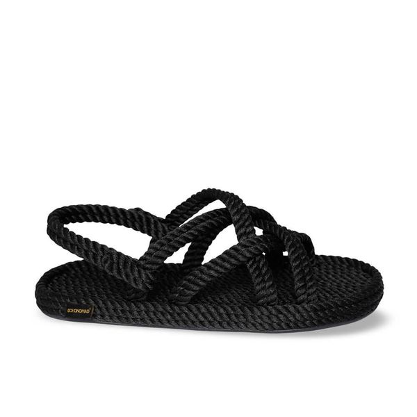Sandały męskie Bodrum na lato. Czarne sandały Aulp, z kauczuku, z otwartym noskiem, bez zapięcia. Za 159.99 zł.