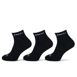 Skarpetki za kostkę dla mężczyzn O'neill Quarter socks 3-pak. Czarne skarpety O'Neill, bez wzorów. W wyprzedaży za 29.99 zł.