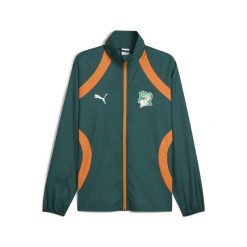 Kurtka dresowa Prematch Côte d'Ivoire CAN 2025. Brązowe kurtki Puma, s, bez wzorów, z dresówki, bez kaptura. W wyprzedaży za 307.50 zł.