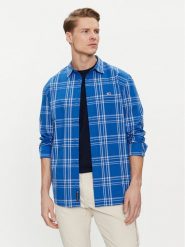 Tommy Jeans Koszula Poplin DM0DM18968 Niebieski Regular Fit. Niebieskie koszule Tommy Jeans, m, bez wzorów, z bawełny, bez kołnierzyka, bez ramiączek. Za 199.99 zł.