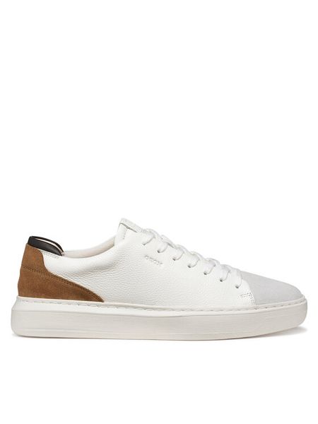 Geox Sneakersy U Deiven U655WA 04722 C1224 Biały. Białe buty sportowe casual Geox, bez wzorów, ze skóry, bez zapięcia. Za 314.99 zł.
