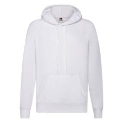 Lekka Męska Bluza Z Kapturem. Białe bluzy Fruit of the Loom, m, bez wzorów, z kapturem. Za 73.99 zł.