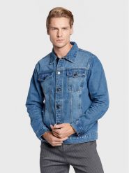 Brave Soul Kurtka jeansowa MJK-FIELDING Niebieski Regular Fit. Niebieskie kurtki Brave Soul, m, bez wzorów, z bawełny, bez kaptura. Za 119.99 zł.