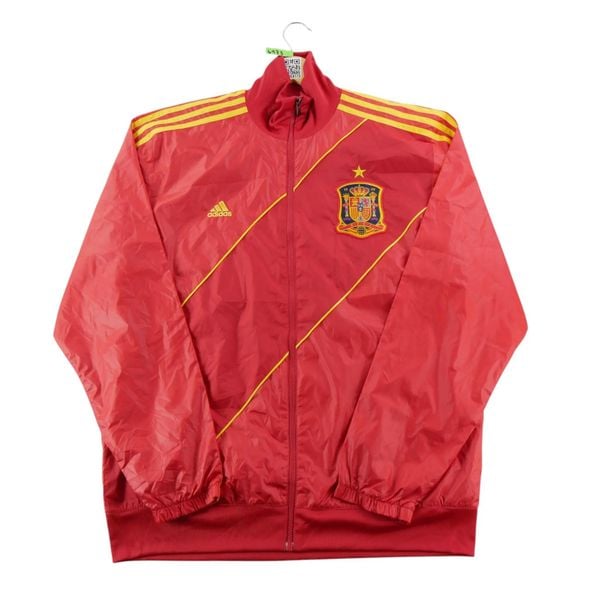 Second life - Kurtka dresowa męska - Stan bardzo dobry. Czerwone kurtki Adidas, l, bez wzorów, z dresówki, bez kaptura. Za 292.56 zł.