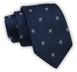 Krawat Alties (7 cm) - Znaki Zodiaku: BLIŹNIĘTA. Niebieskie krawaty i muchy Alties, bez wzorów, z tkaniny. Za 49.00 zł.