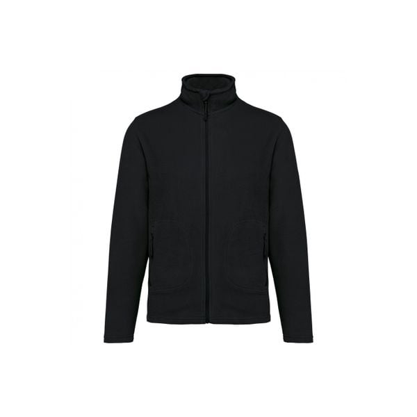 Ekologiczny polar Kariban. Czarne bluzy z polaru KARIBAN, m, bez wzorów, z polaru, bez kaptura. Za 192.50 zł.