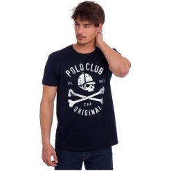 Polo Club C.H.A T-Shirt Męski M Ciemnoniebieski. Koszulki polo Polo Club C.H..A. W wyprzedaży za 87.00 zł.