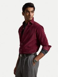 Polo Ralph Lauren Koszula 710853123505 Bordowy Custom Fit. Czerwone koszule Polo Ralph Lauren, l, bez wzorów, z bawełny, bez kołnierzyka, bez ramiączek. Za 819.99 zł.