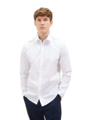 Tom Tailor Koszula - Regular fit - w kolorze białym rozmiar: L. Białe koszule Tom Tailor, l, bez wzorów, bez kołnierzyka, bez ramiączek. Za 88.43 zł.