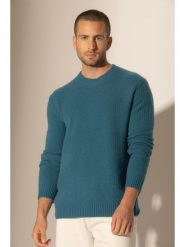 Perfect Cashmere Kaszmirowy sweter "Aidan" w kolorze turkusowym rozmiar: L. Niebieskie swetry nierozpinane Perfect Cashmere, l, bez wzorów, z kaszmiru, bez kołnierzyka, bez ramiączek. Za 703.95 zł.
