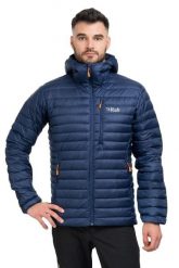 Kurtka puchowa męska Rab Microlight Alpine Jacket z kapturem. Brązowe kurtki RAB, m, bez wzorów, z materiału, z kapturem. Za 1,099.99 zł.