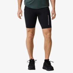 Krótkie Legginsy Trening Mężczyzna Core Odprowadzający Wilgoć. Czarne legginsy długie sportowe SWEDEMOUNT, m, bez wzorów, z materiału, do biegania. Za 112.99 zł.