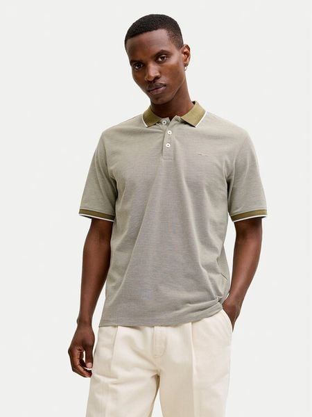 Jack & Jones Polo Blualves 12274681 Zielony Regular Fit. Zielone koszulki polo Jack & Jones, m, bez wzorów, z syntetyku, bez kołnierzyka, bez ramiączek. Za 84.99 zł.