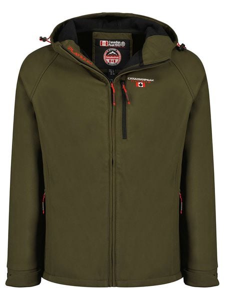 Canadian Peak Kurtka softshellowa "Takiteak" w kolorze khaki rozmiar: L. Brązowe kurtki outdoor i hardshell Canadian Peak, l, z aplikacjami, bez kaptura. Za 149.66 zł.